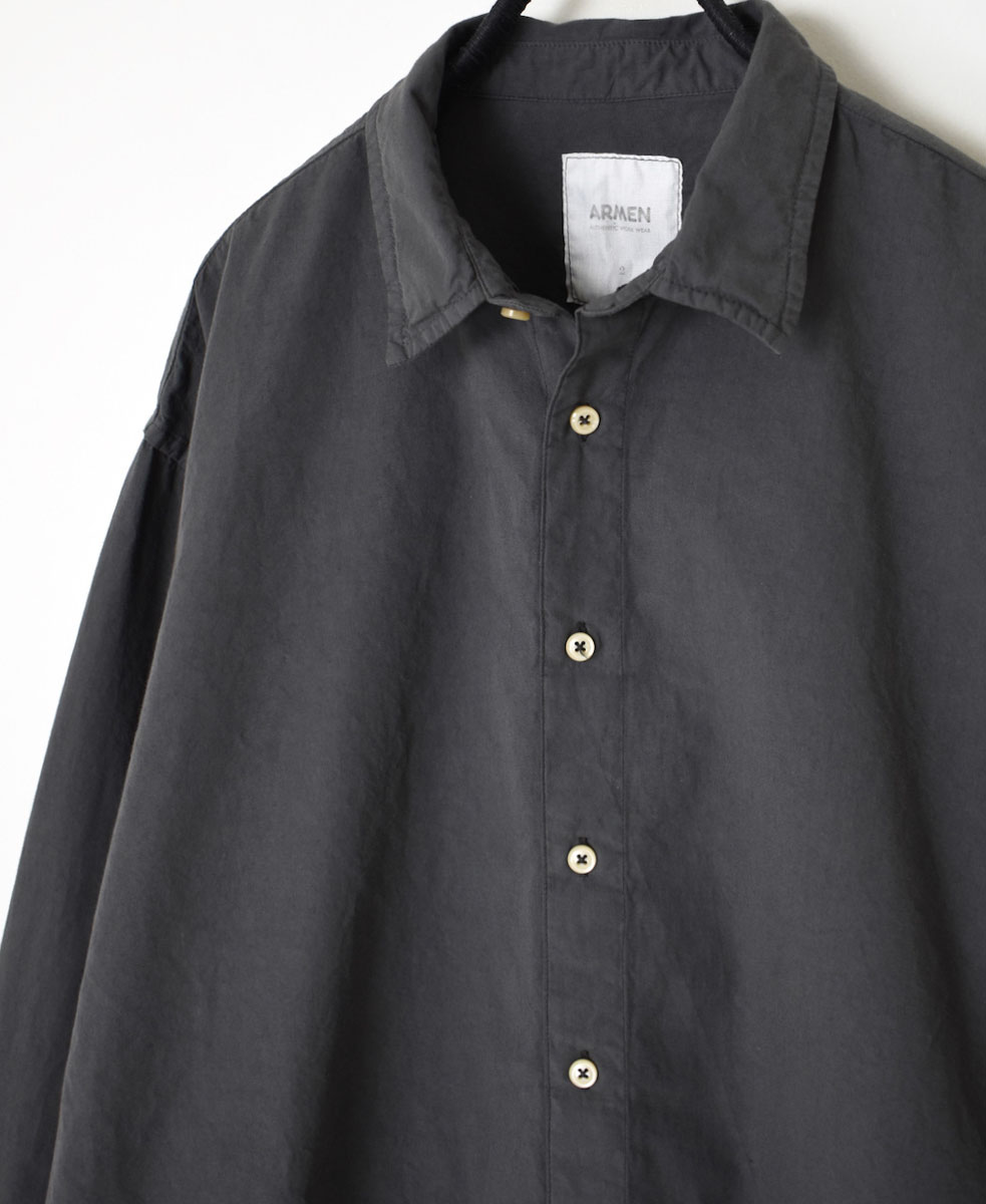 INAM1901PD (シャツ) 40'S POPLIN OVER DYED UTILITY REGULAR COLLAR SHIRT