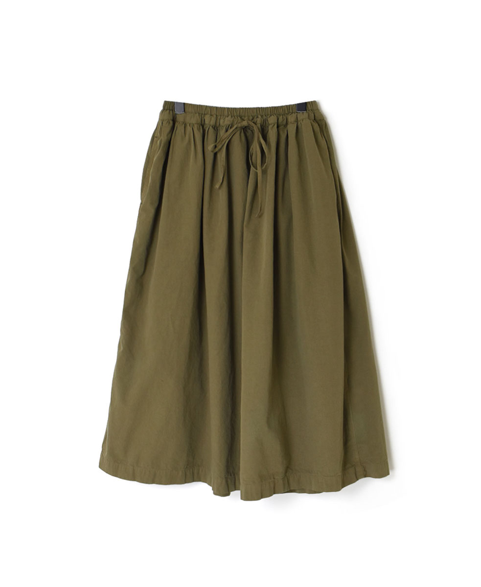 INAM1952PD (スカート) 40’S POPLIN OVER DYED EASY GATHERED SKIRT