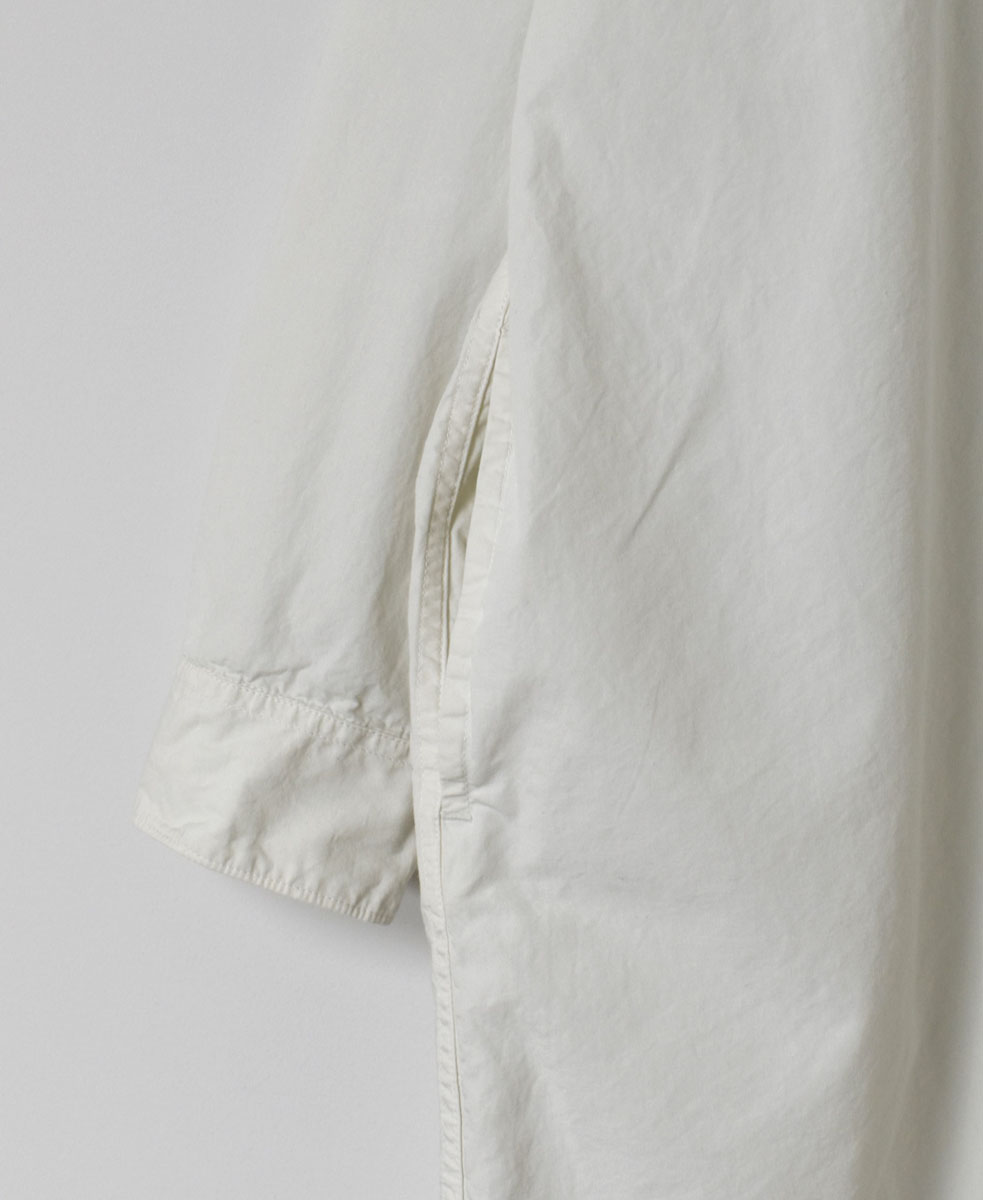 INAM2351PD (ロングシャツ) 40'S POPLIN OVER DYED BANDED COLLAR PULLOVER