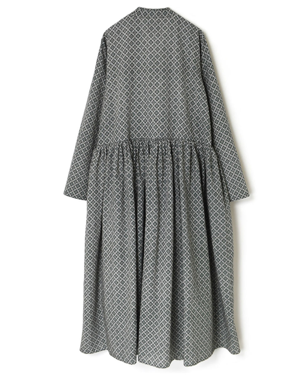 INMDS23735 (ワンピース) 60'S COTTON REPETITIONAL FLOWER BLOCK PRINT CACHE COEUR DRESS