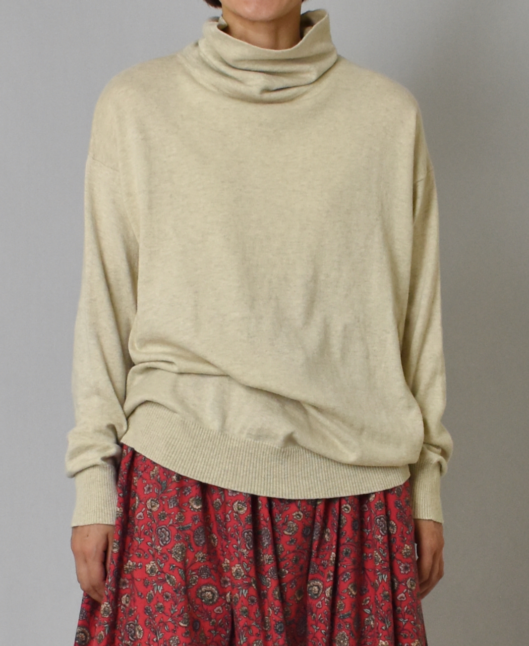 GNSL22731 (ニット) COTTON WOOL CASHMERE TURTLE NECK