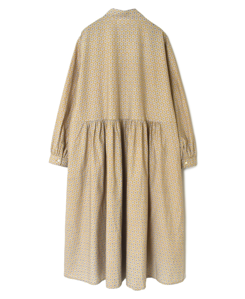 INSL23724 (ワンピース) 60'S POPLIN FLOWER PRINT REGULAR COLLAR DRESS