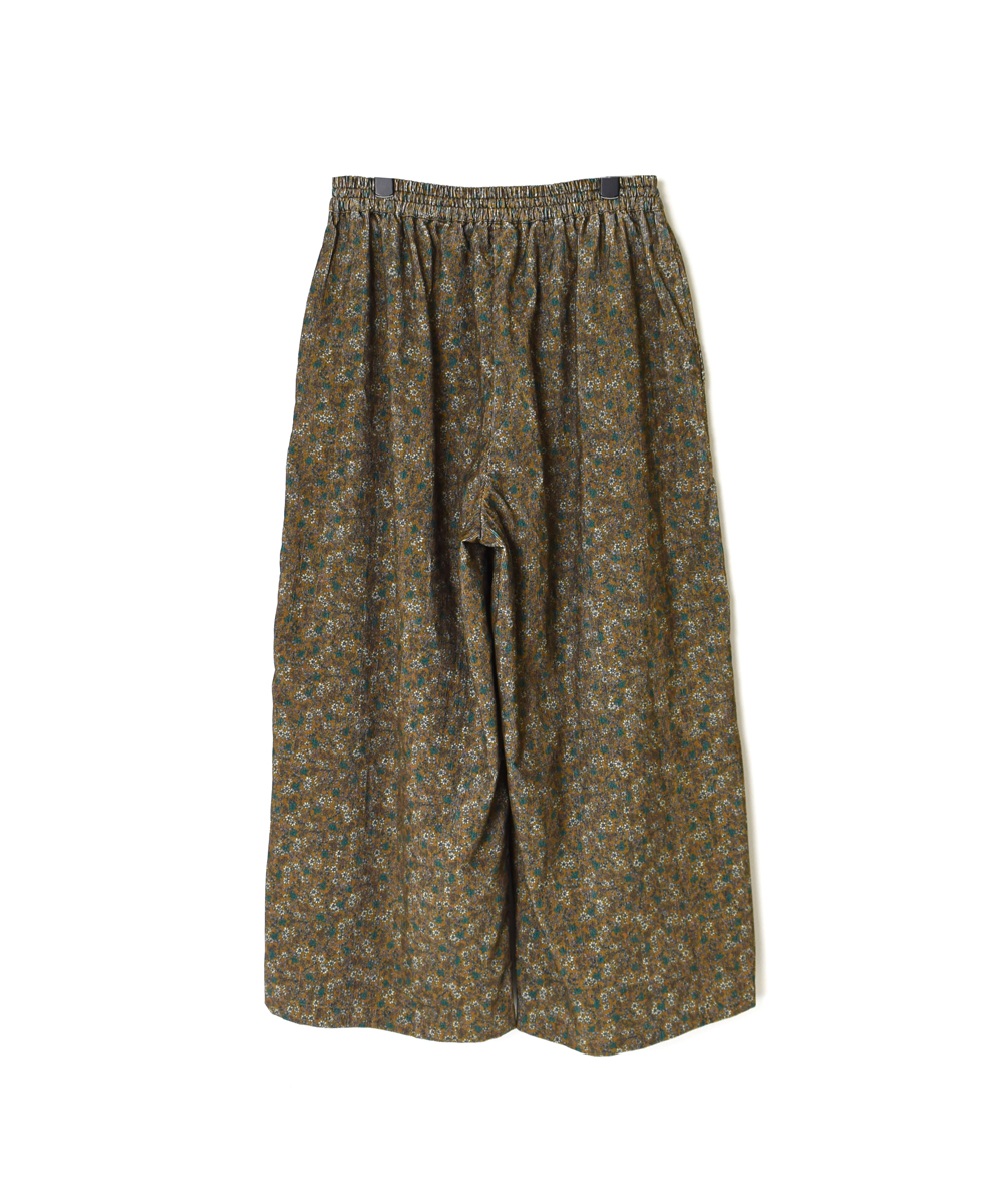 NSL22554 (パンツ) CORDUROY SMALL FLOWER PRINT WIDE EASY PANTS