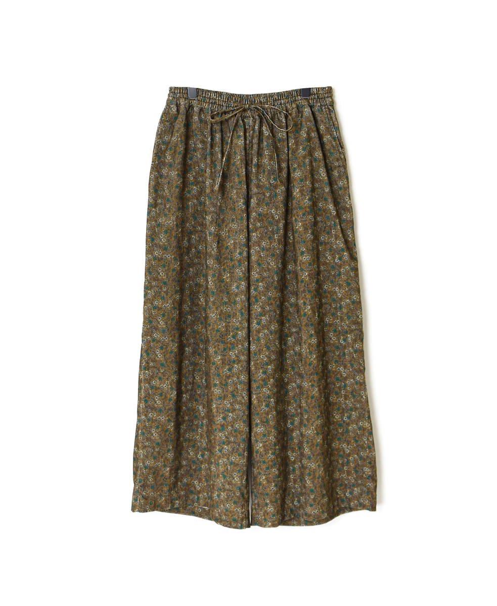 NSL22554 (パンツ) CORDUROY SMALL FLOWER PRINT WIDE EASY PANTS