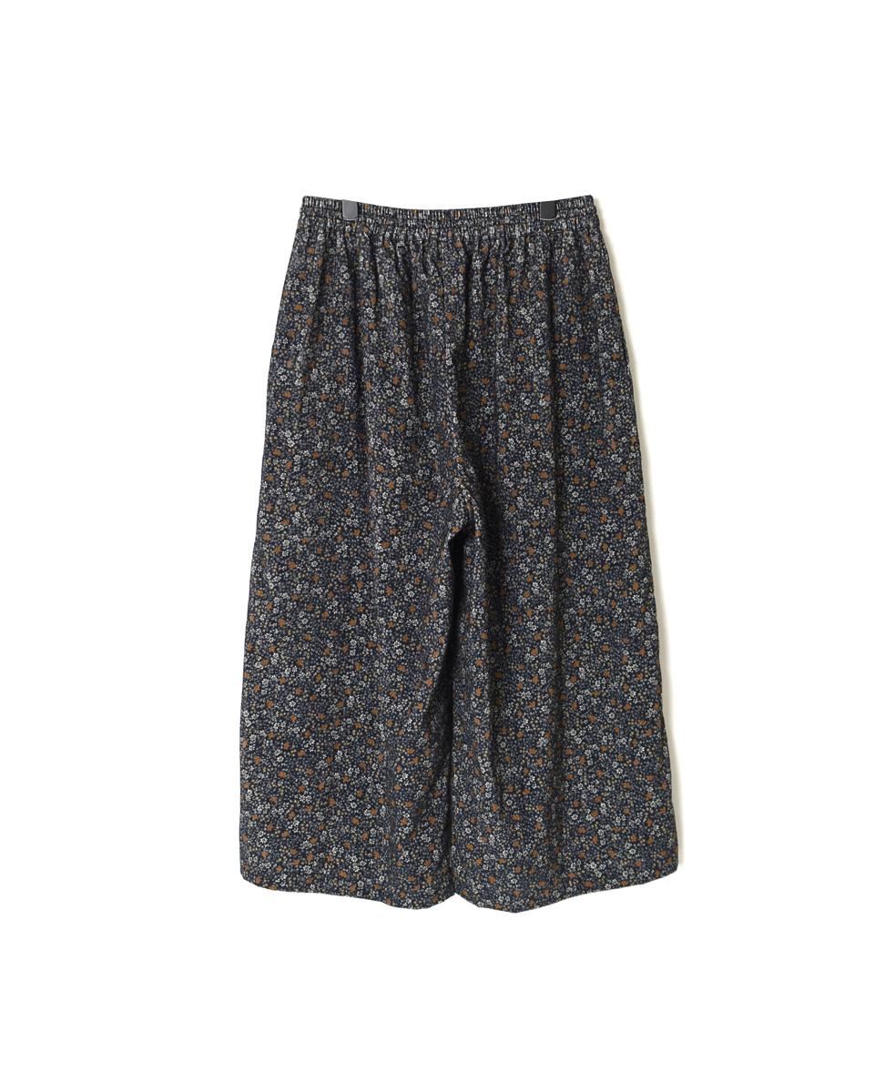 NSL22554 (パンツ) CORDUROY SMALL FLOWER PRINT WIDE EASY PANTS