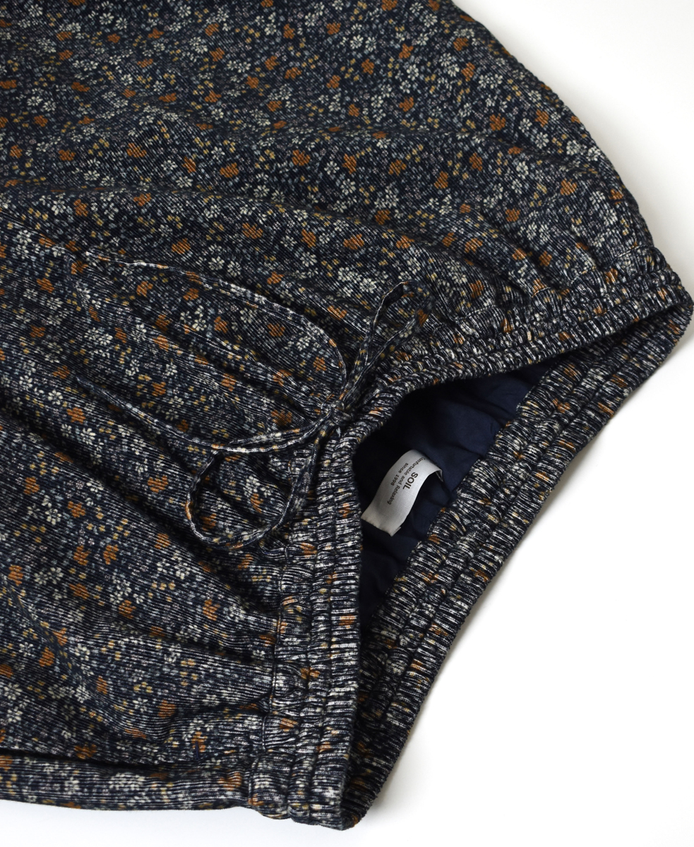NSL22554 (パンツ) CORDUROY SMALL FLOWER PRINT WIDE EASY PANTS
