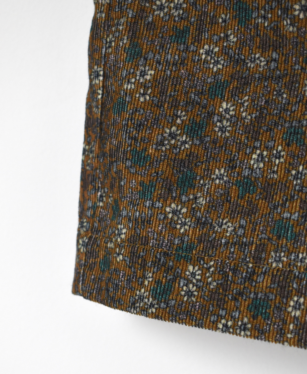 NSL22553 (スカート) CORDUROY SMALL FLOWER PRINT GATHERED SKIRT