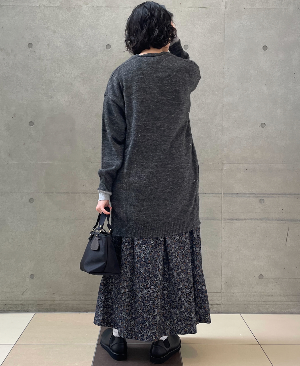 NSL22553 (スカート) CORDUROY SMALL FLOWER PRINT GATHERED SKIRT