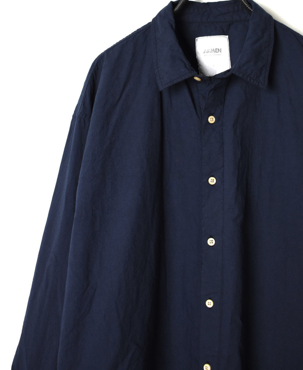 INAM1901PD (シャツ) 40'S POPLIN OVER DYED UTILITY REGULAR COLLAR SHIRT