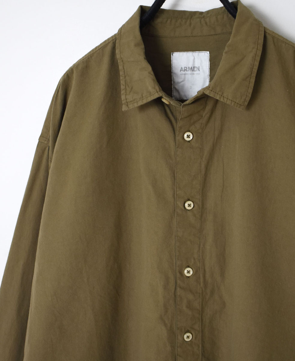 INAM1901PD (シャツ) 40'S POPLIN OVER DYED UTILITY REGULAR COLLAR SHIRT