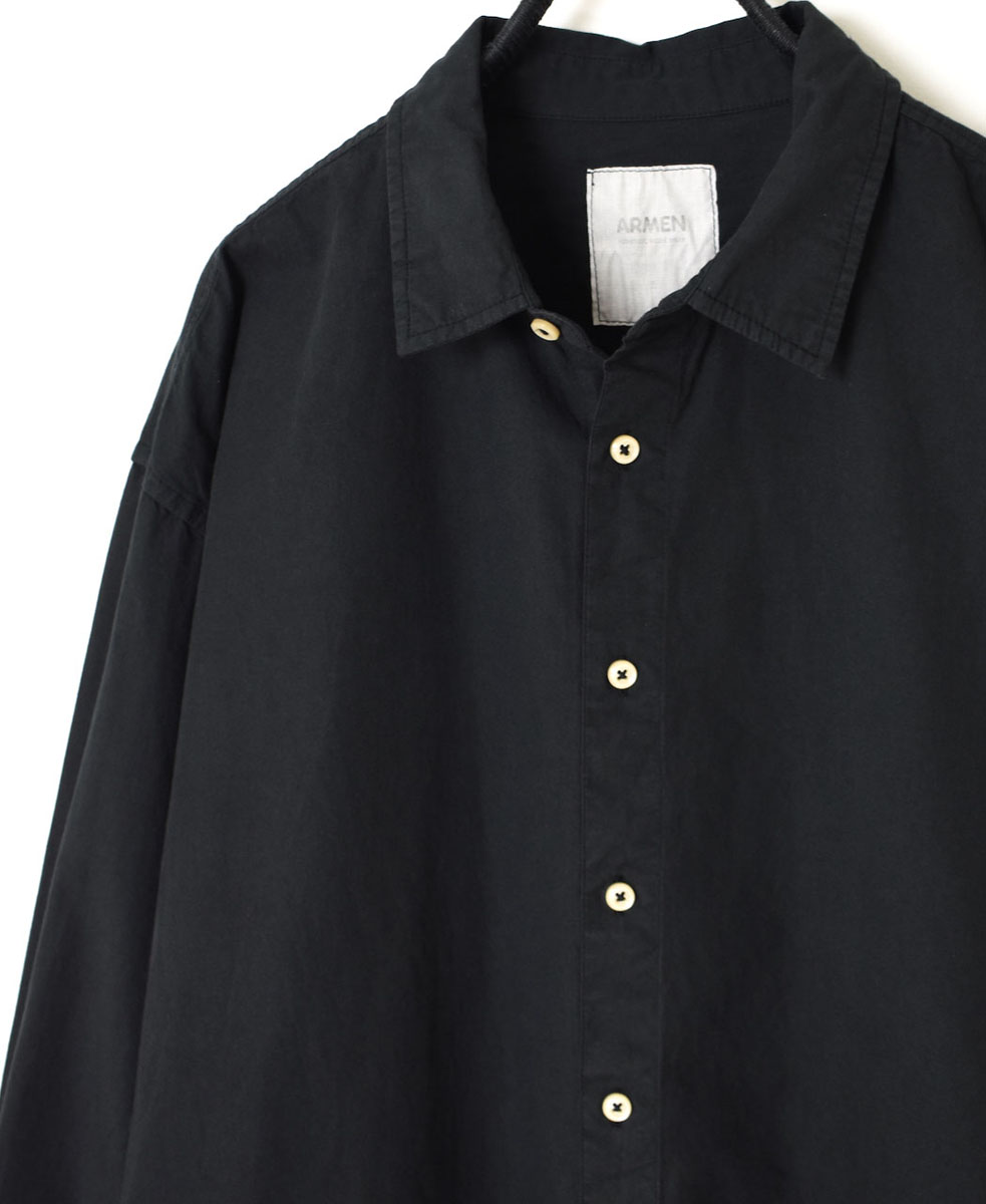 INAM1901PD (シャツ) 40'S POPLIN OVER DYED UTILITY REGULAR COLLAR SHIRT