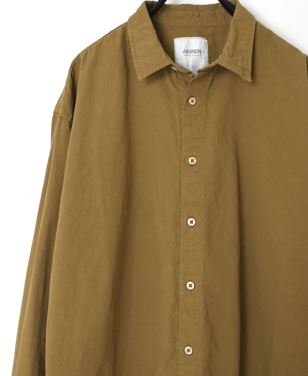 INAM1901PD (シャツ) 40'S POPLIN OVER DYED UTILITY REGULAR COLLAR SHIRT