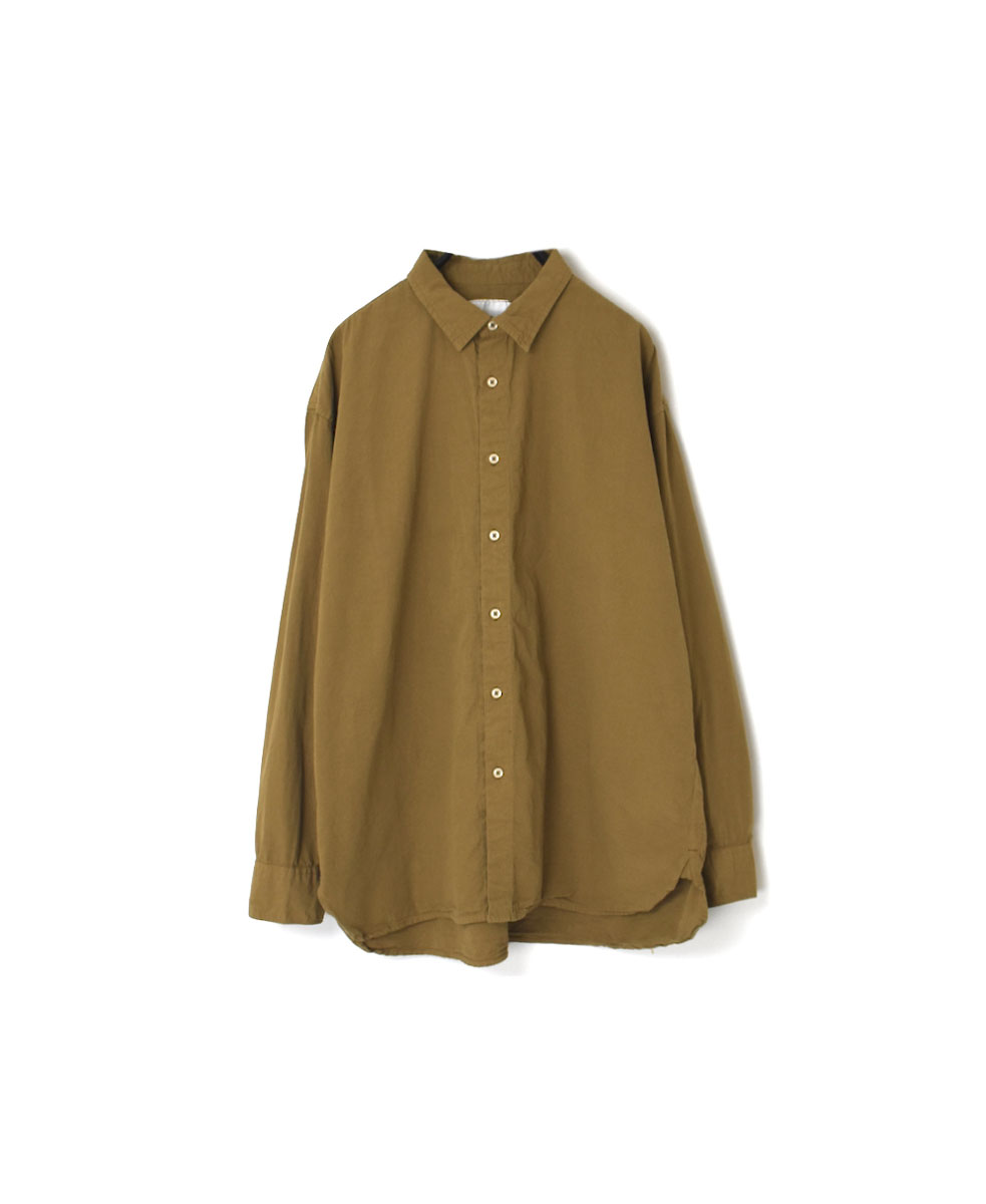 INAM1901PD (シャツ) 40'S POPLIN OVER DYED UTILITY REGULAR COLLAR SHIRT