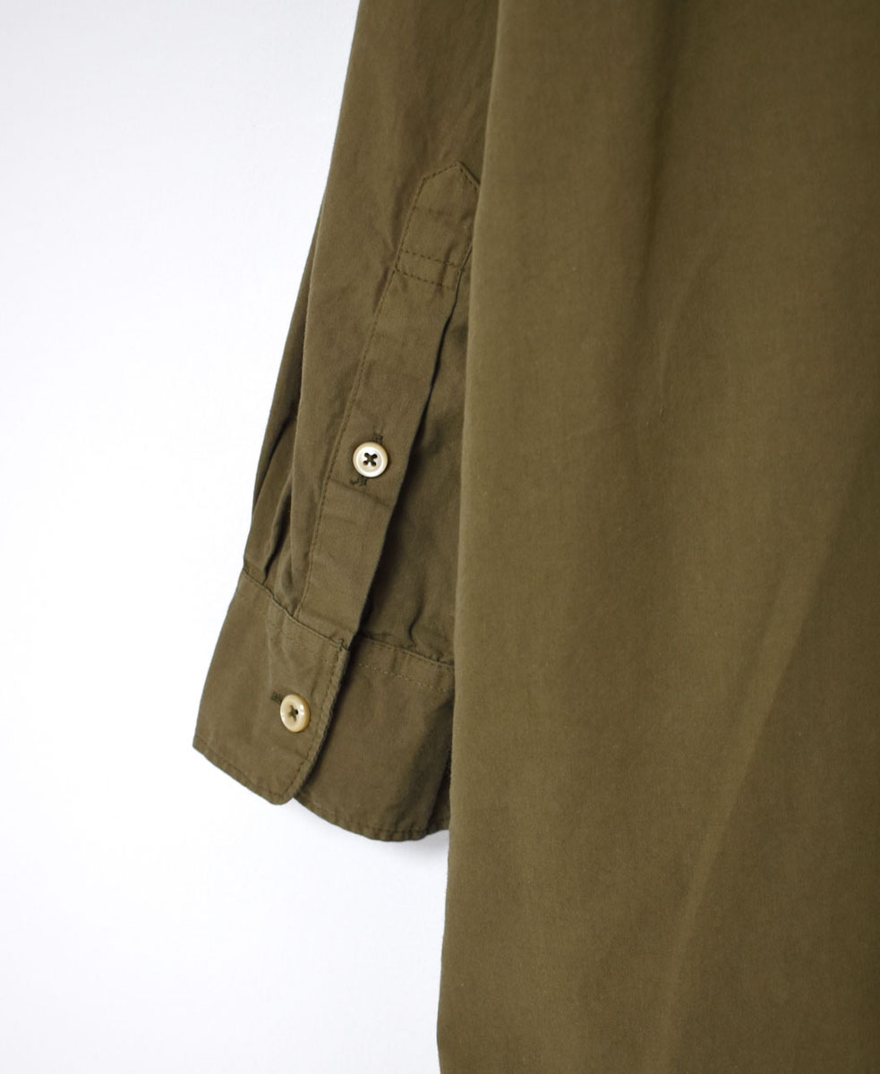 INAM1902PD (ロングシャツ) 40'S POPLIN  OVER DYED BANDED COLLAR LONG SHIRT