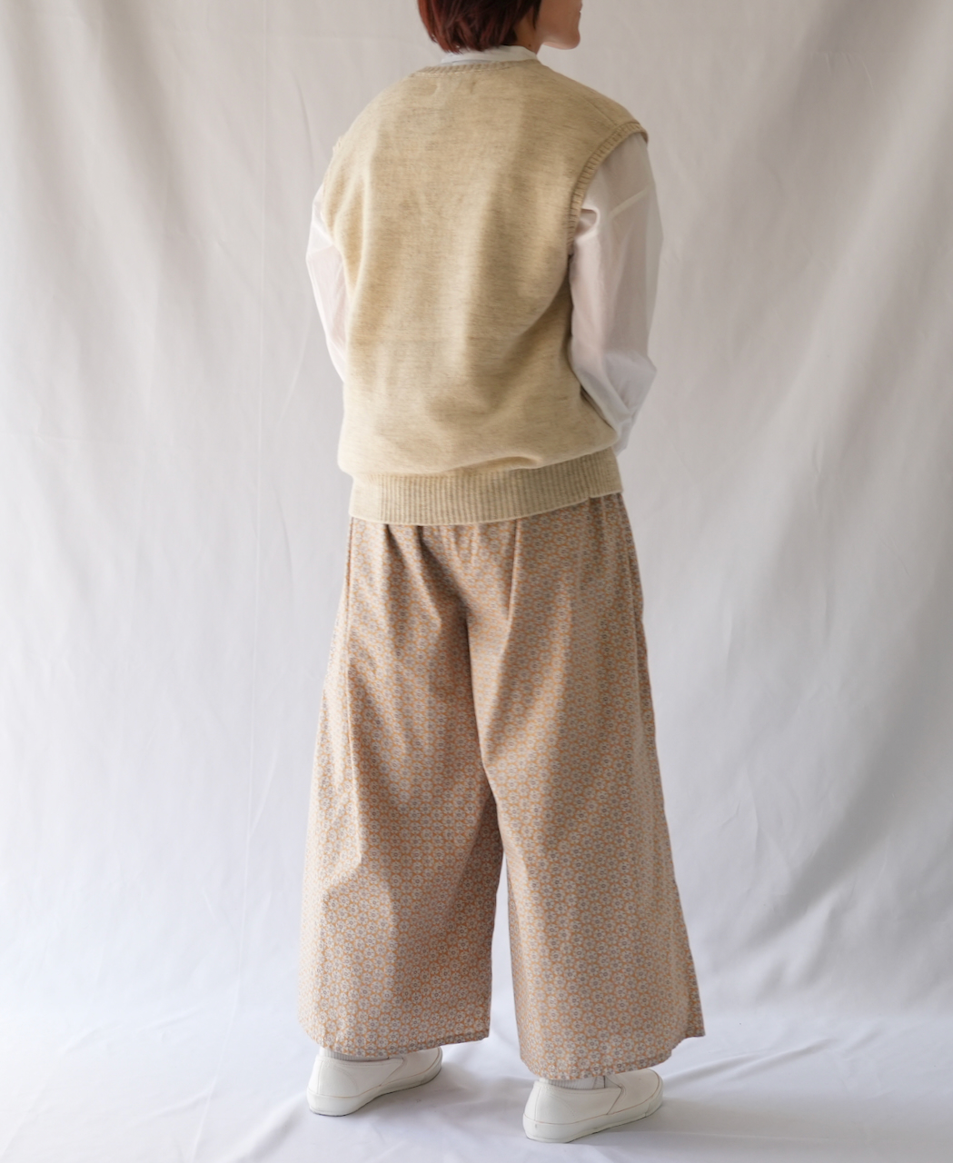 INSL23726 (パンツ) 60'S POPLIN FLOWER PRINT EASY PANTS
