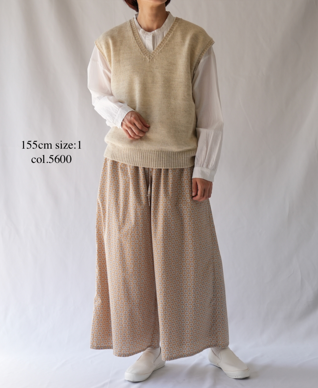 INSL23726 (パンツ) 60'S POPLIN FLOWER PRINT EASY PANTS