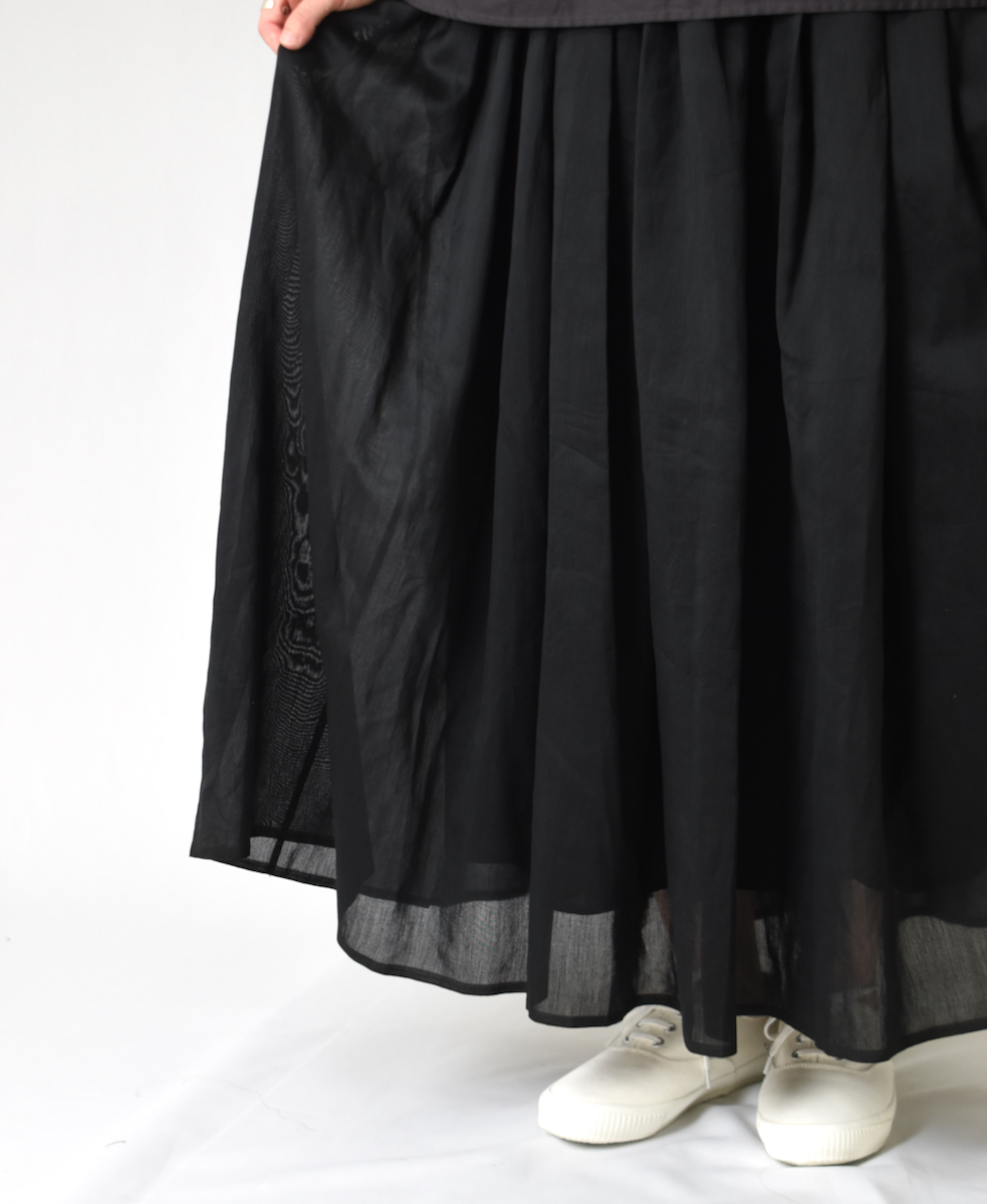 NMDS22564 (スカート) HANDWOVEN COTTON SILK RAJASTHAN TUCK GATHERED SKIRT WITH LINING
