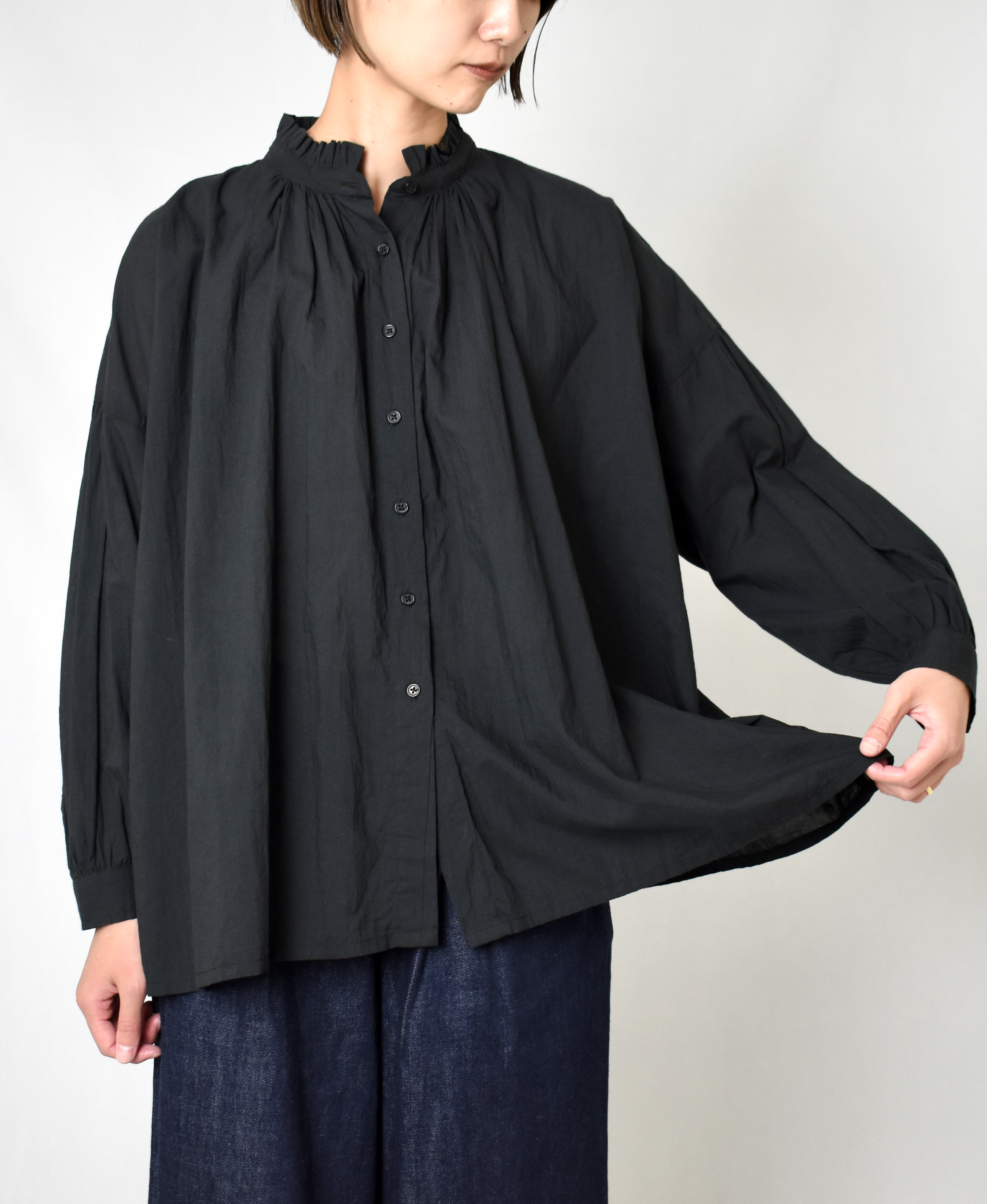 NSL22561 (シャツ) 60'S CAMBRIC PLAIN FRILL COLLAR SHIRT│