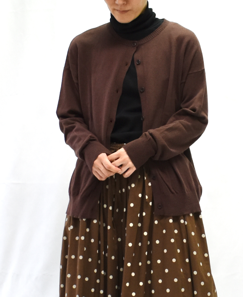 GNSL23832 (ニット) 14GG 1PLY COTTON WOOL CASHMERE CARDIGAN