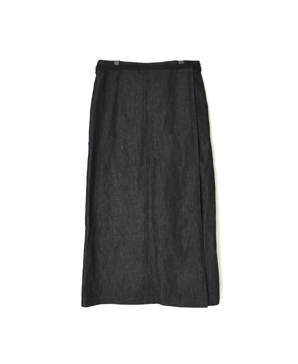 GNAM2363 (スカート) 9.5oz COTTON / LINEN DENIM LONG WRAP SKIRT