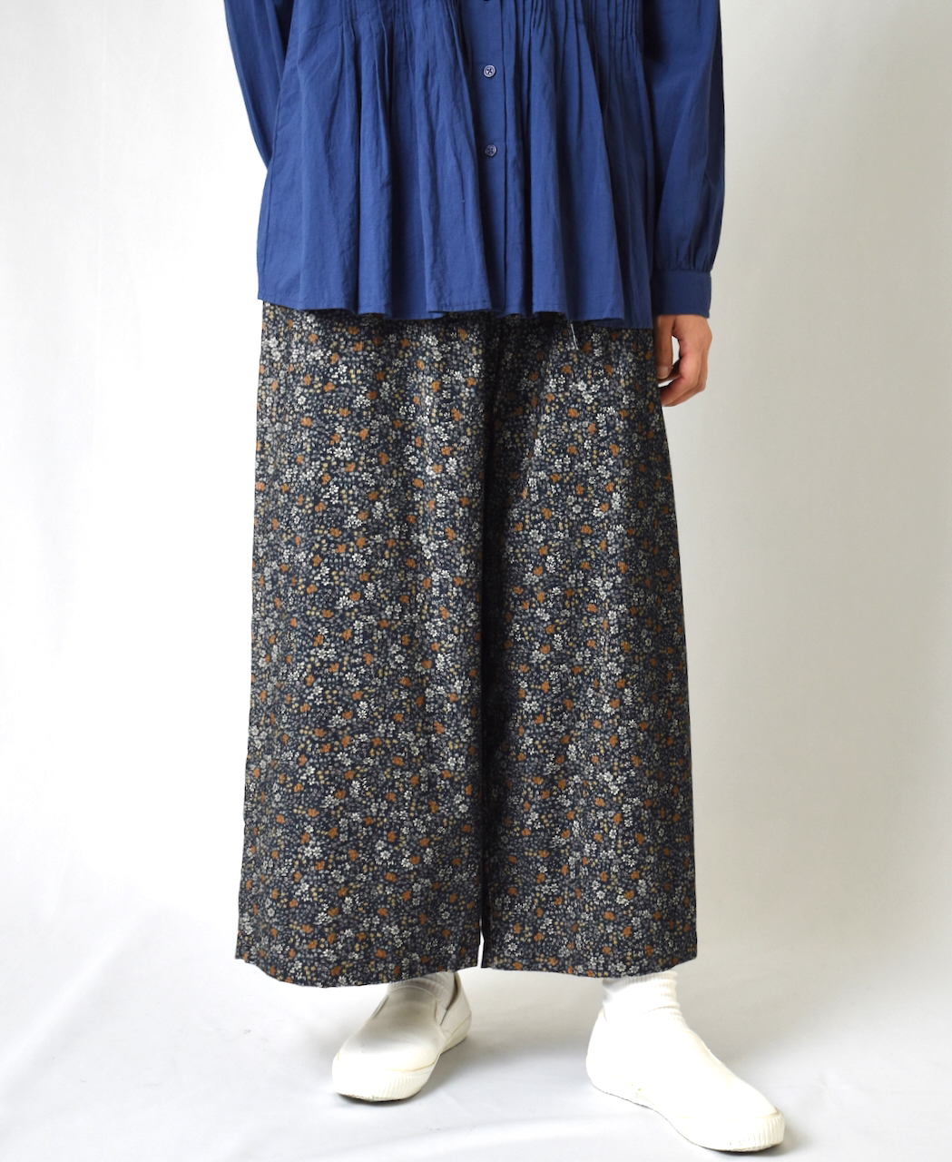 ○NSL22554 (パンツ) CORDUROY SMALL FLOWER PRINT WIDE EASY PANTS│