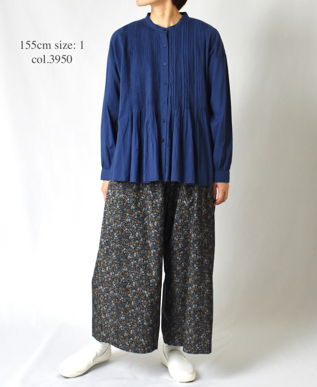 NSL22554 (パンツ) CORDUROY SMALL FLOWER PRINT WIDE EASY PANTS