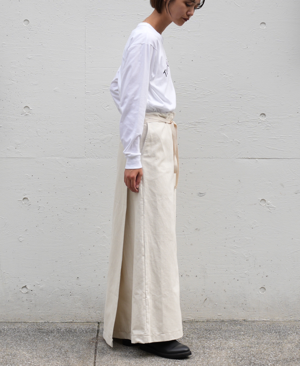 GNAM2363 (スカート) 9.5oz COTTON / LINEN DENIM LONG WRAP SKIRT