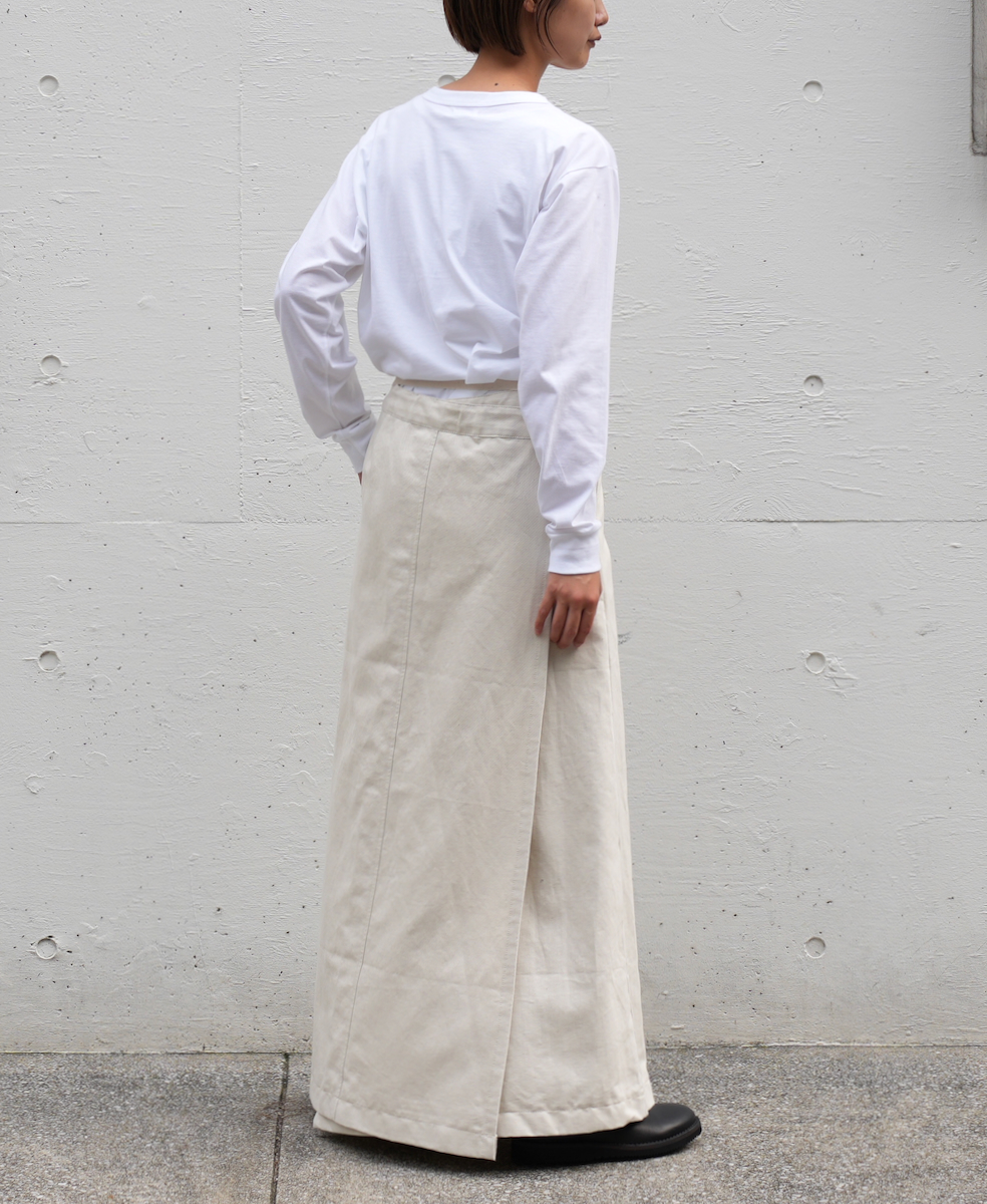 GNAM2363 (スカート) 9.5oz COTTON / LINEN DENIM LONG WRAP SKIRT