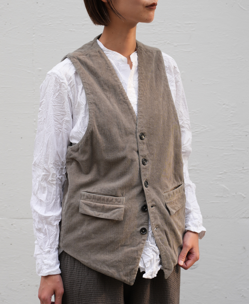 NVL2151C9D (ベスト) 9WALE CORDUROY/60'S ORGANIC CAMBRIC VEST