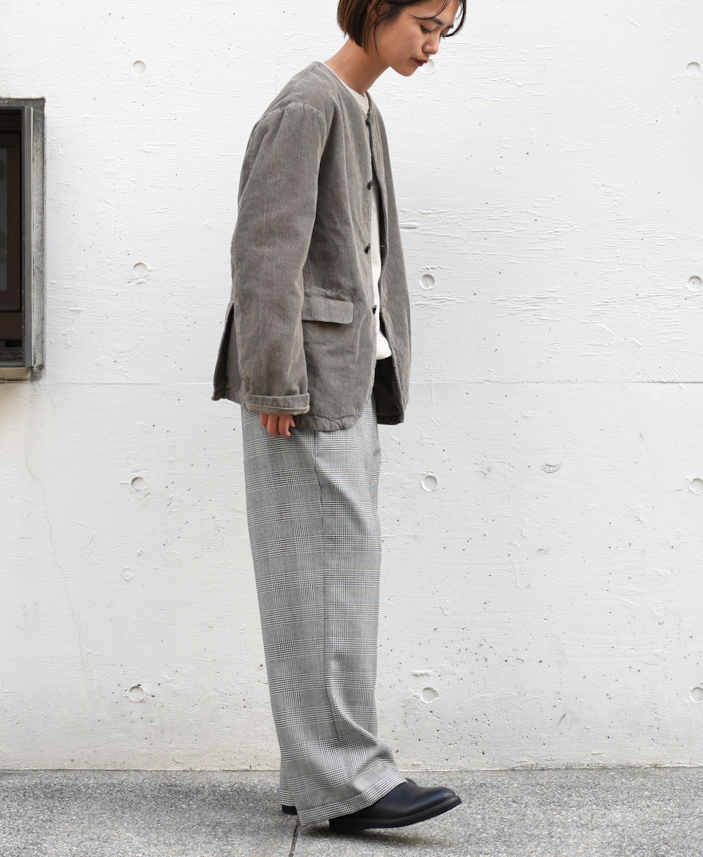 NVL1751C9D (ジャケット) 9WALE CORDUROY/60'S ORGANIC CAMBRIC MEN'S SIDE VENTS NO COLLAR JACET