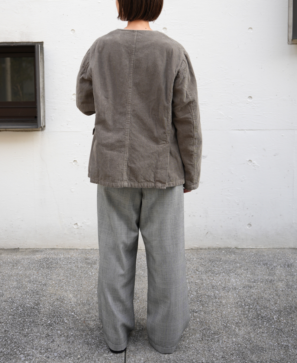 NVL1751C9D (ジャケット) 9WALE CORDUROY/60'S ORGANIC CAMBRIC MEN'S SIDE VENTS NO COLLAR JACET