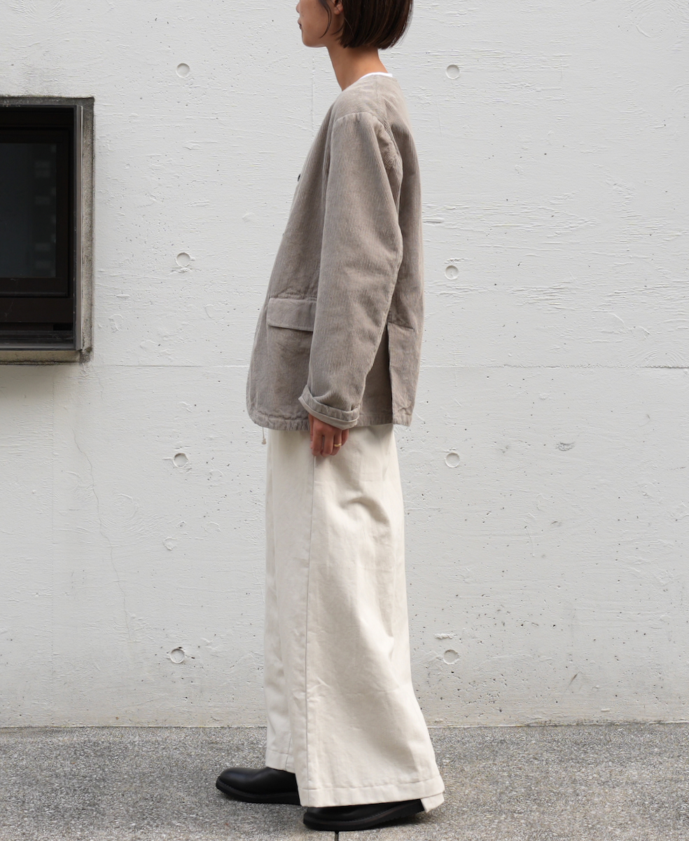 NVL1751C9D (ジャケット) 9WALE CORDUROY/60'S ORGANIC CAMBRIC MEN'S SIDE VENTS NO COLLAR JACET