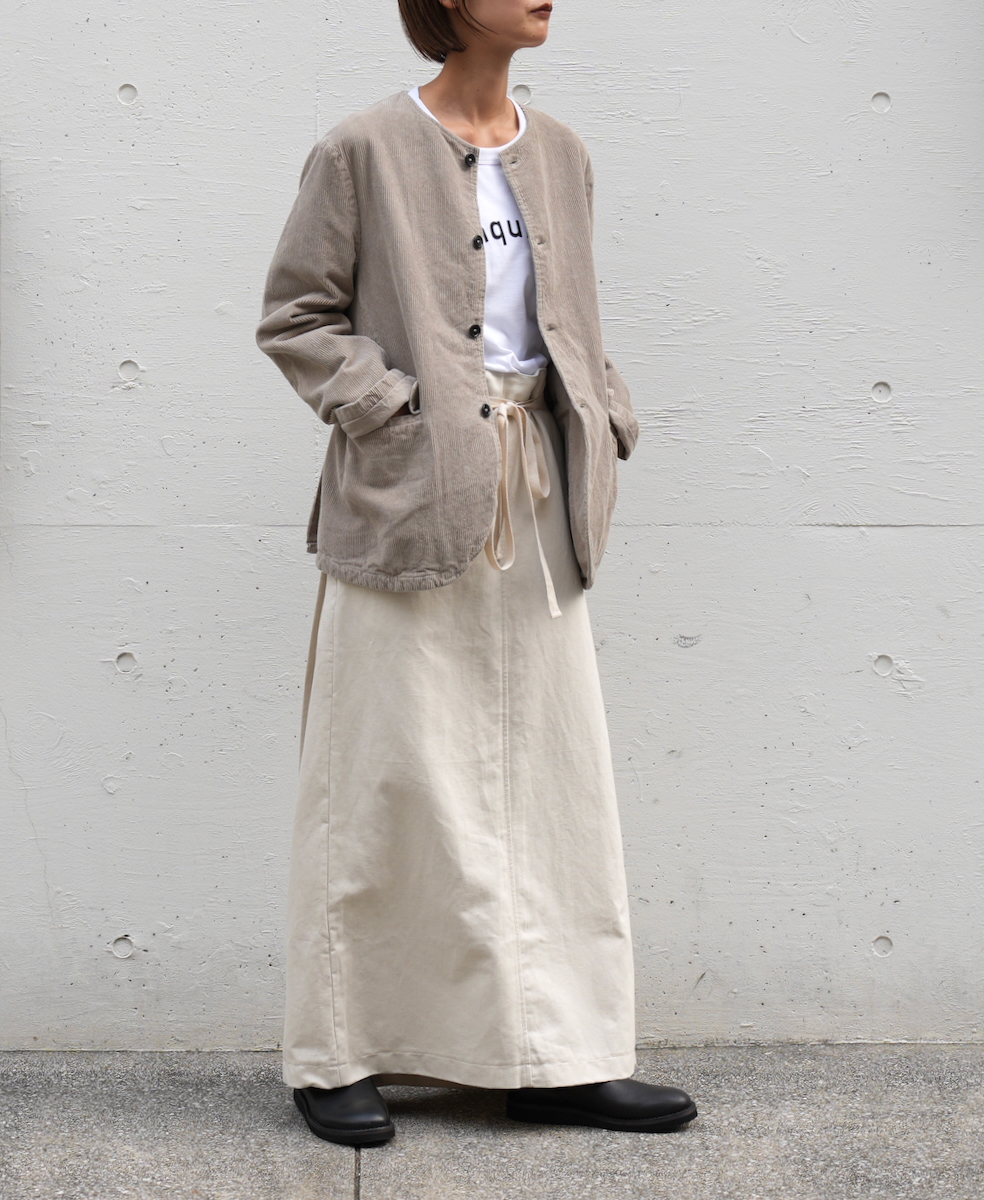 NVL1751C9D (ジャケット) 9WALE CORDUROY/60'S ORGANIC CAMBRIC MEN'S SIDE VENTS NO COLLAR JACET