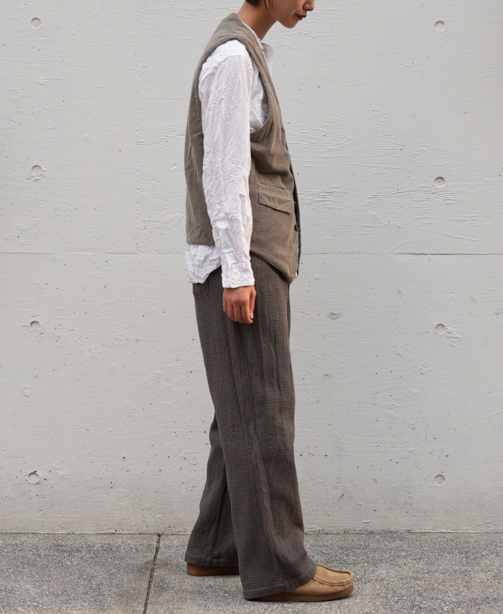 INHT2204WPD (パンツ) WAFFLE PLAIN OVERDYE EASY PANTS