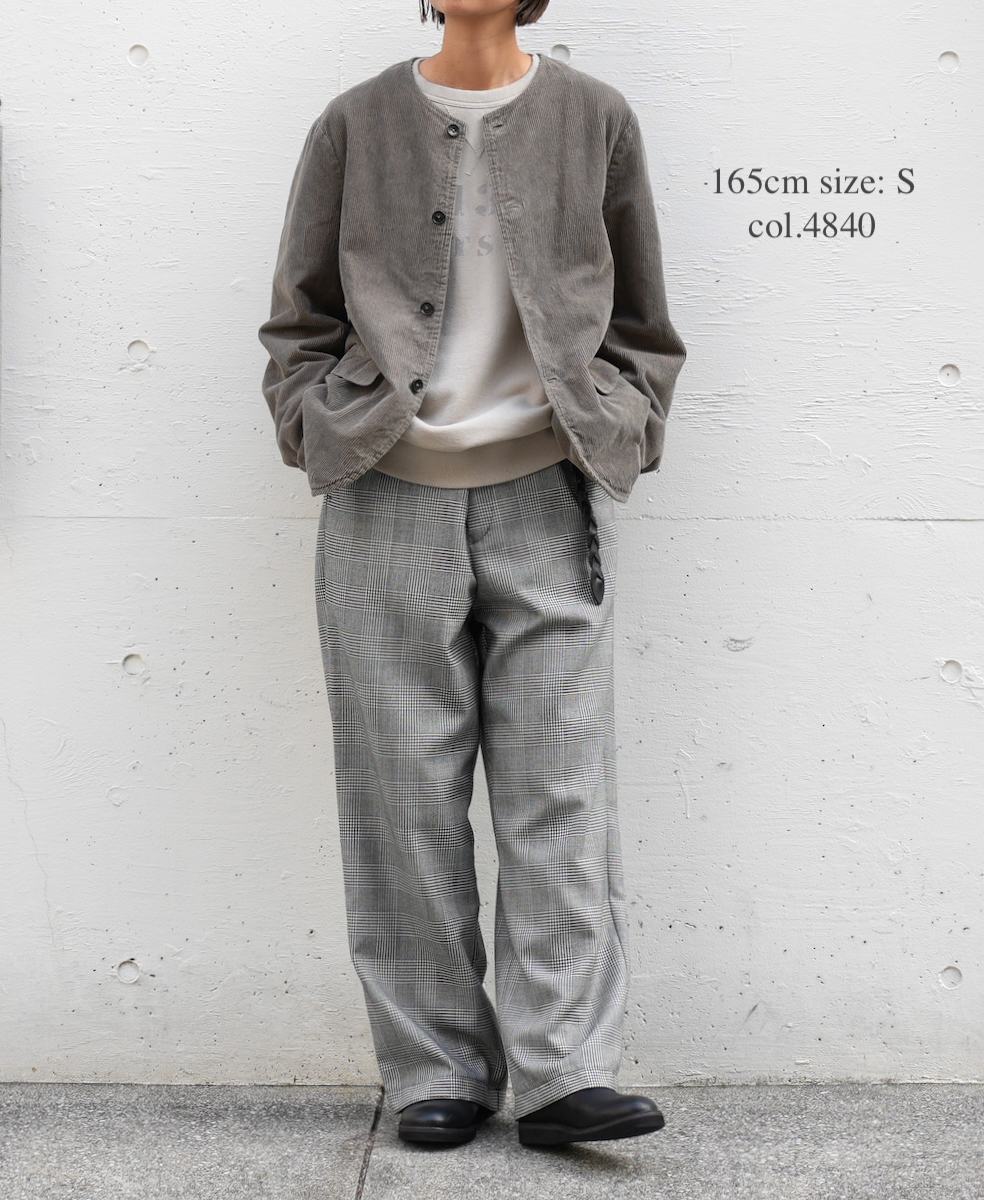 NVL1751C9D (ジャケット) 9WALE CORDUROY/60'S ORGANIC CAMBRIC MEN'S SIDE VENTS NO COLLAR JACET