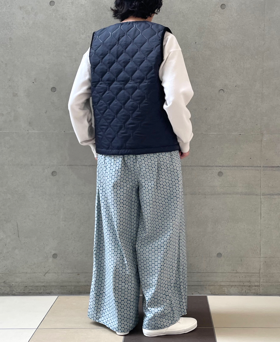 INSL23726 (パンツ) 60'S POPLIN FLOWER PRINT EASY PANTS