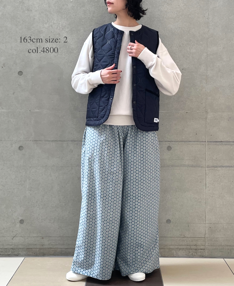 INSL23726 (パンツ) 60'S POPLIN FLOWER PRINT EASY PANTS