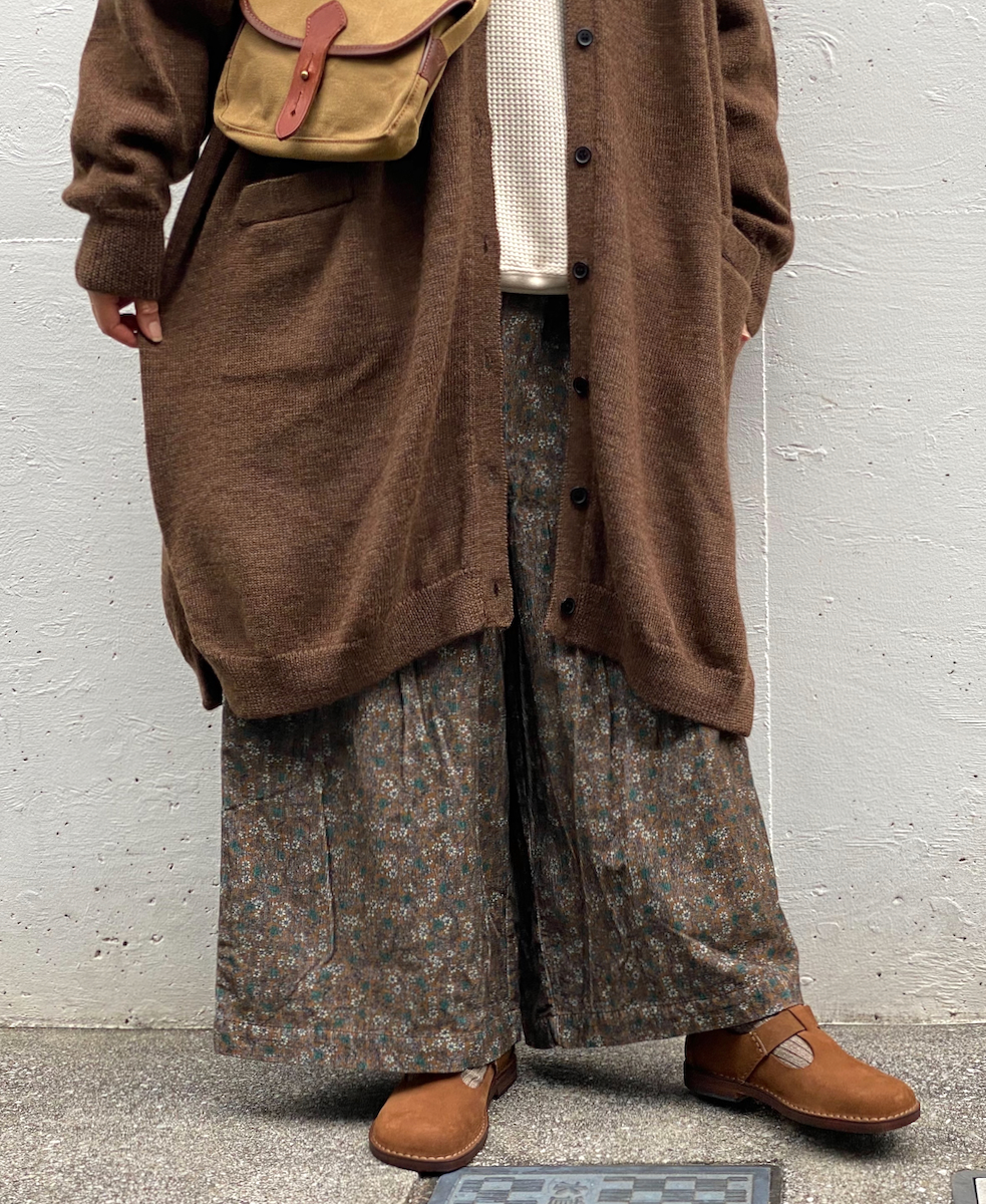 GNSL22703 (カーディガン) 5GG 2PLY COTOSWOLDS TURTLE NECK BUTTON LONG CARDIGAN