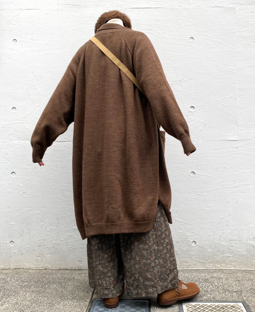 NSL22554 (パンツ) CORDUROY SMALL FLOWER PRINT WIDE EASY PANTS