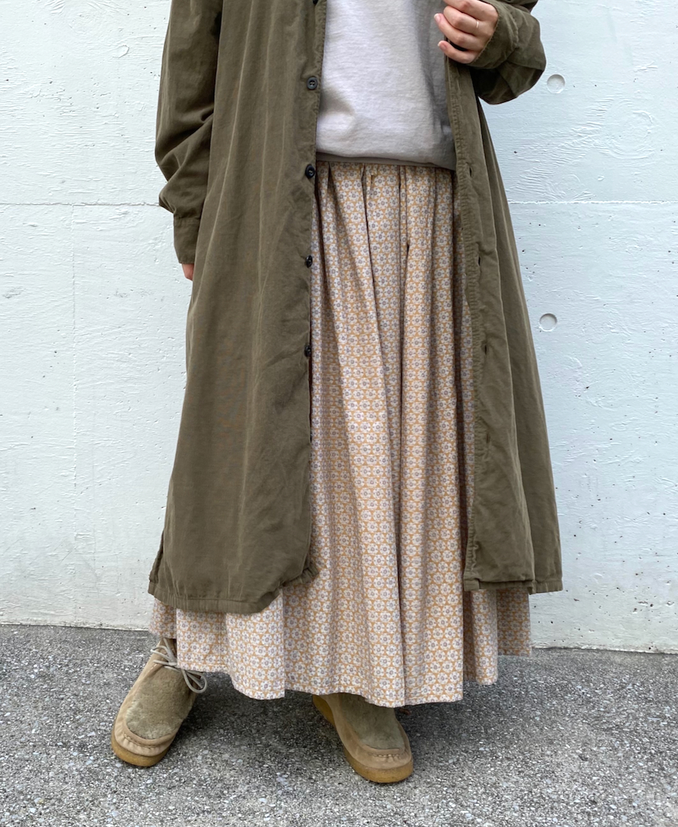 INHT2202CD (ロングシャツ) 26 WALES CORDUROY OVERDYE ONE-UP COLLAR LONG SHIRT