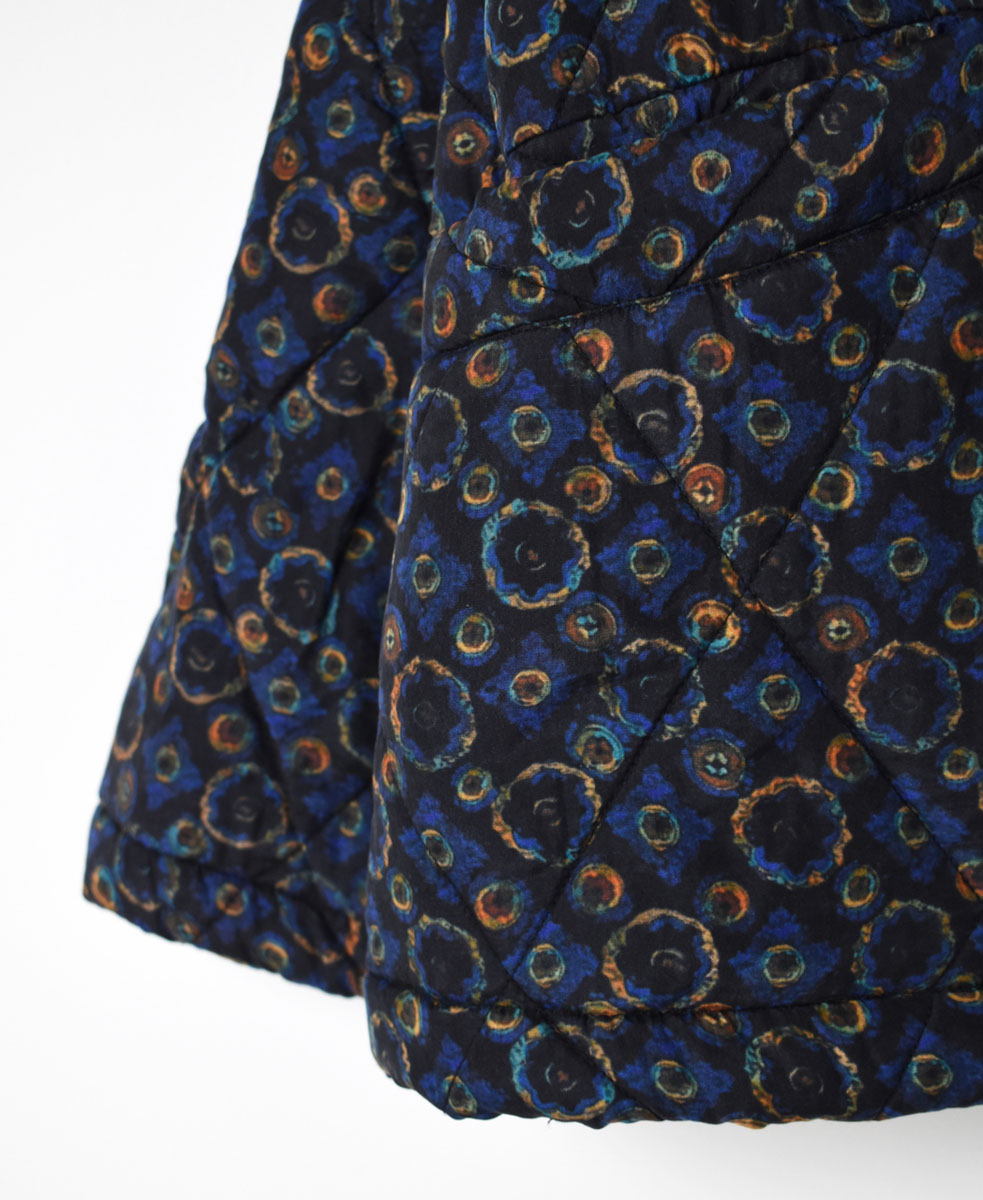 NMDS23542P (ジャケット) PADDED SILK PRINT NO COLLAR DOUBLE JACKET