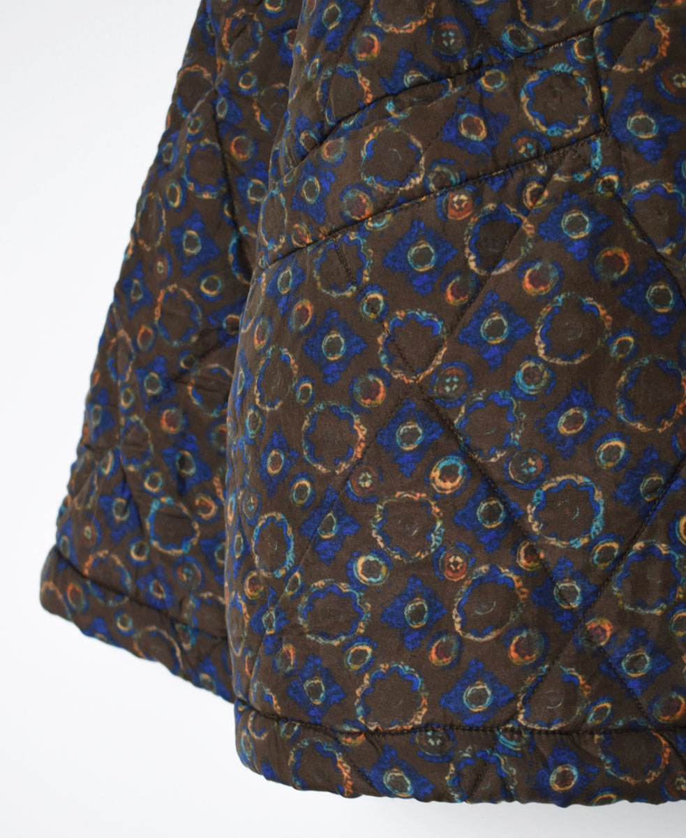 NMDS23542P (ジャケット) PADDED SILK PRINT NO COLLAR DOUBLE JACKET