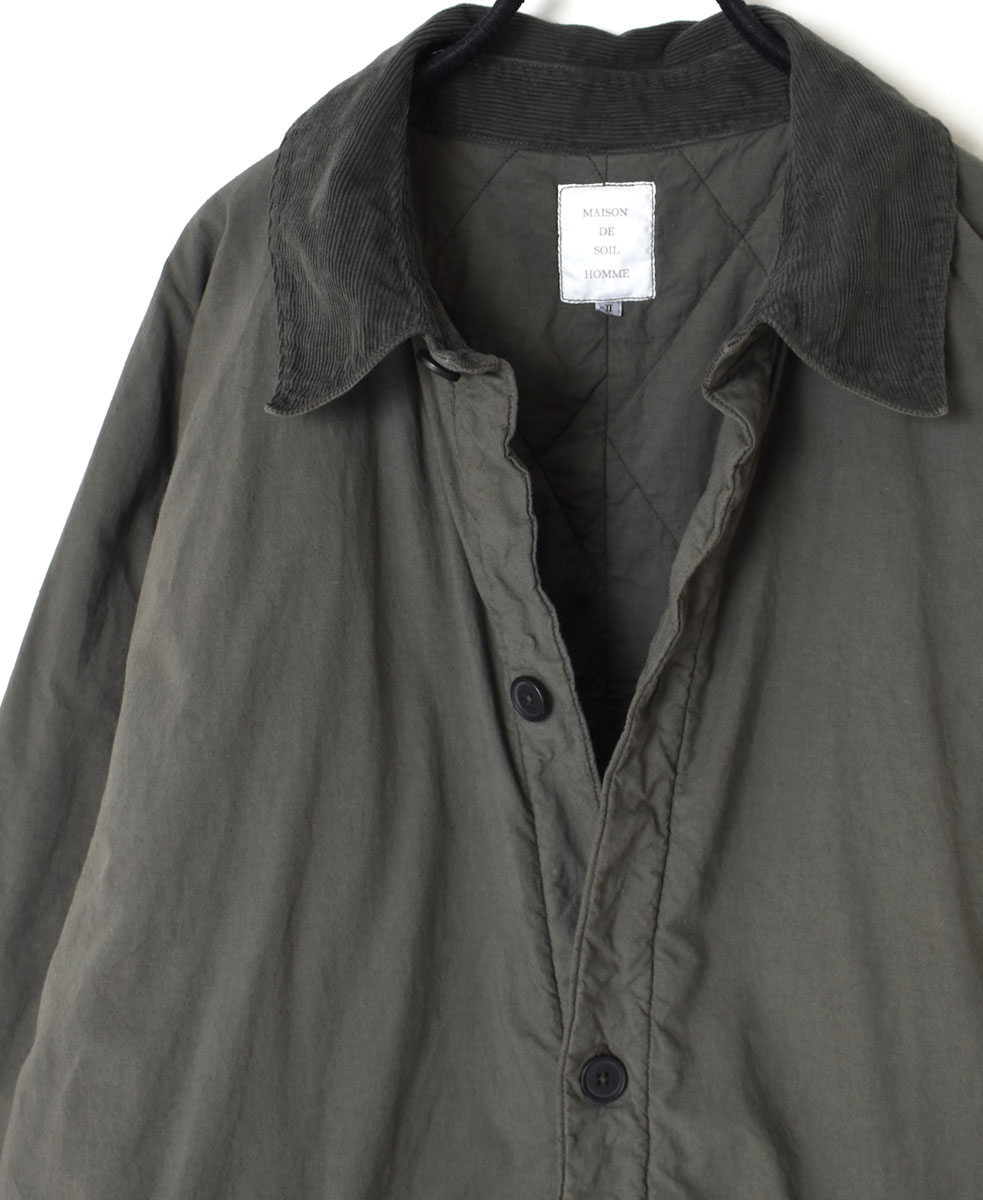 MDSH2364D (コート) 40'S POPLIN QUILTED LINING REGULAR COLLAR COAT