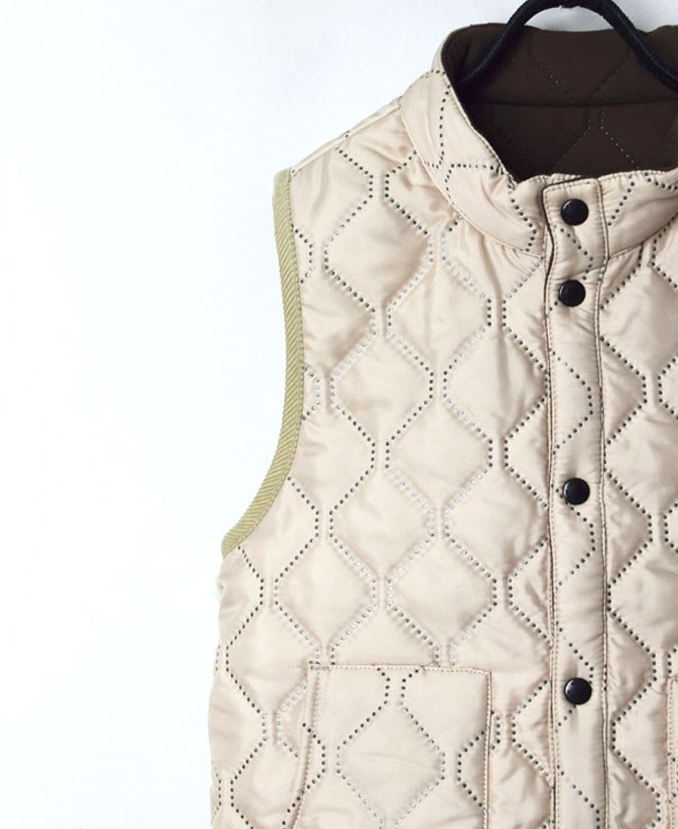 NAM9984 (ベスト) POLYxFLEECE HEAT QUILT REVERSIBLE STAND COLLAR VEST