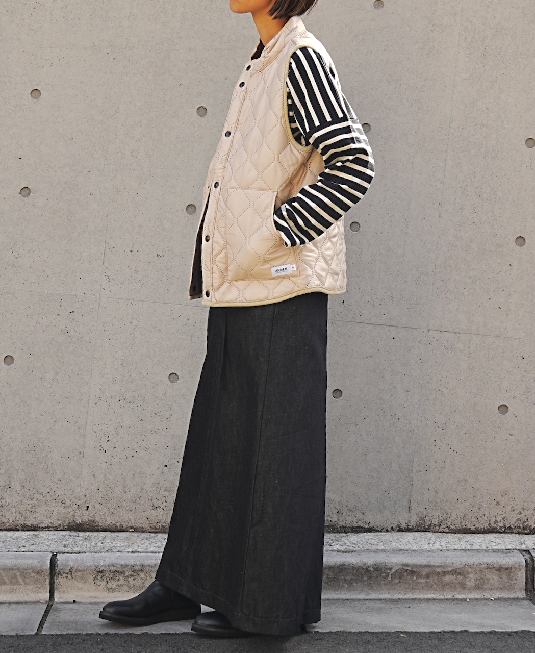 NAM9984 (ベスト) POLYxFLEECE HEAT QUILT REVERSIBLE STAND COLLAR VEST