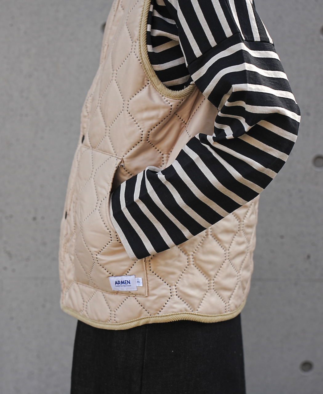 NAM9984 (ベスト) POLYxFLEECE HEAT QUILT REVERSIBLE STAND COLLAR VEST