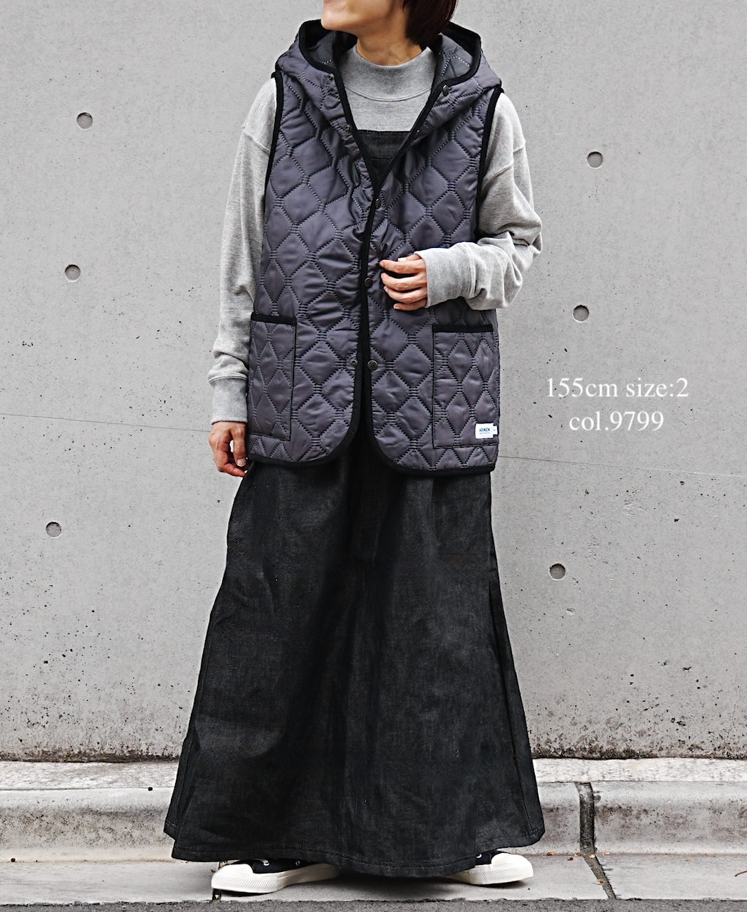 NAM2351PP (ベスト) POLY×POLY HEAT QUILT HOODED VEST