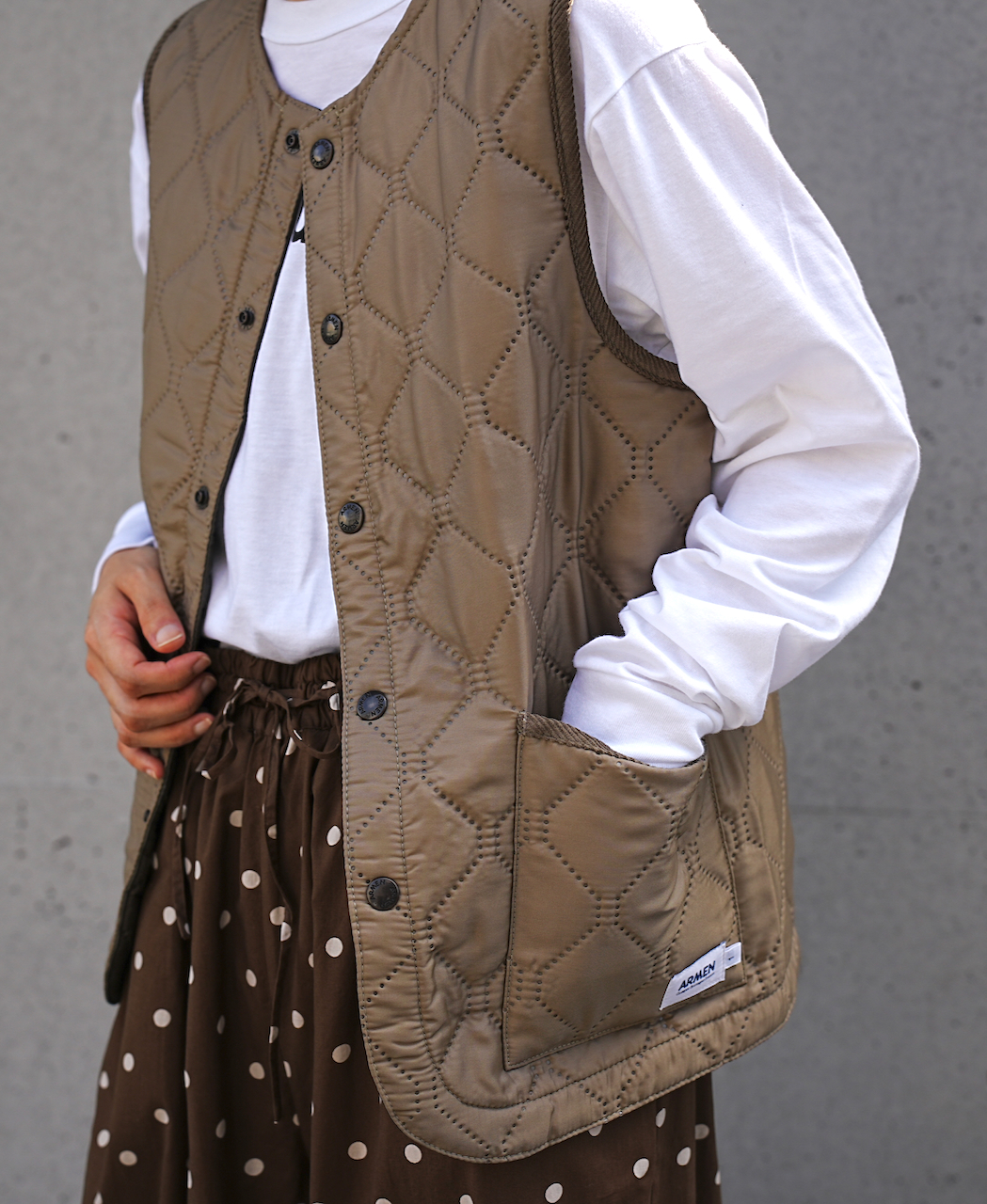 aere quilt ptitch cotton vest キルトベストベスト - トップス