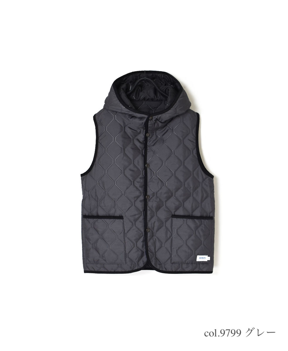 NAM2351PP (ベスト) POLY×POLY HEAT QUILT HOODED VEST