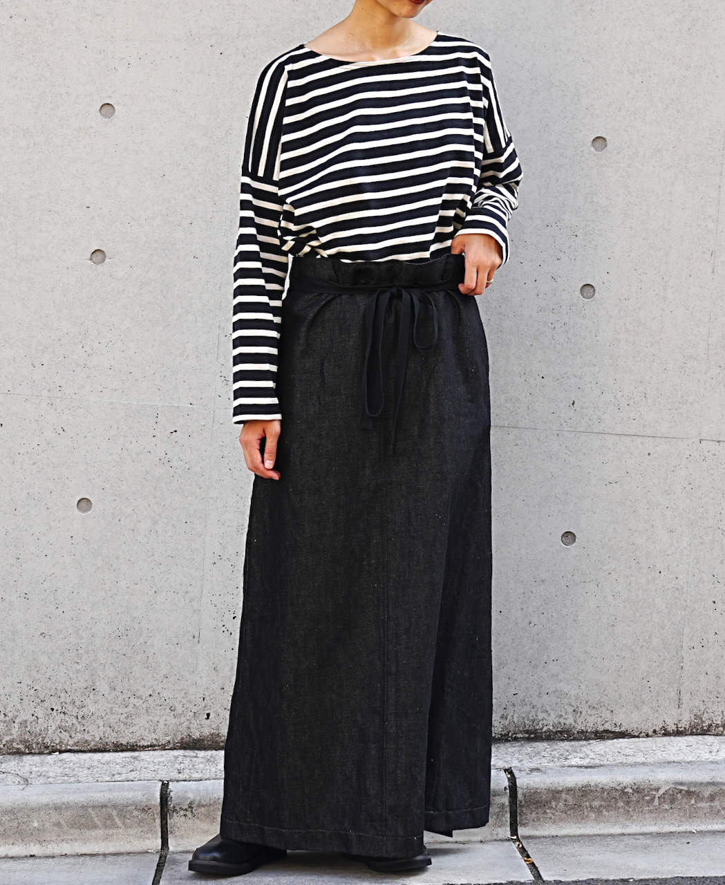 GNAM2363 (スカート) 9.5oz COTTON / LINEN DENIM LONG WRAP SKIRT